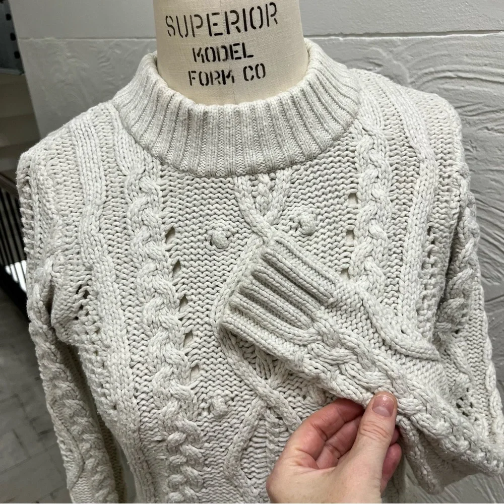 Cropped chunky knit sweater by Rachel Roy, flattering style with high waisted - Picture 5 of 7